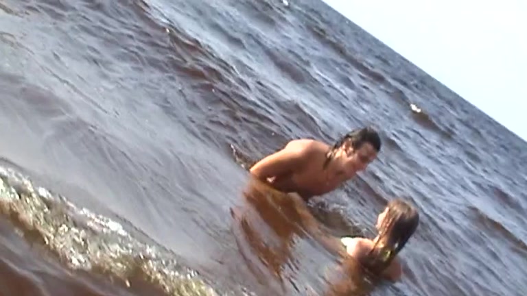 Mind Blowing sexy naked pair fucking on the desolate river bank