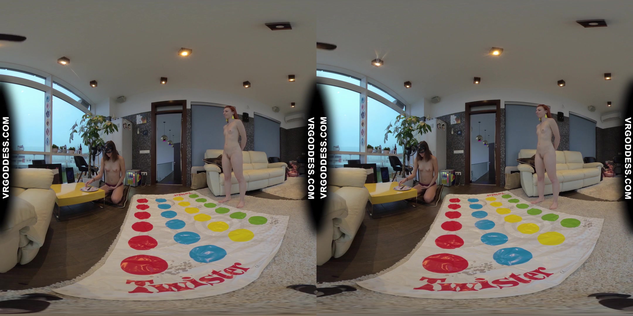 Naked Twister Playing Rebeka Ruby With Ginger Spinner Riki