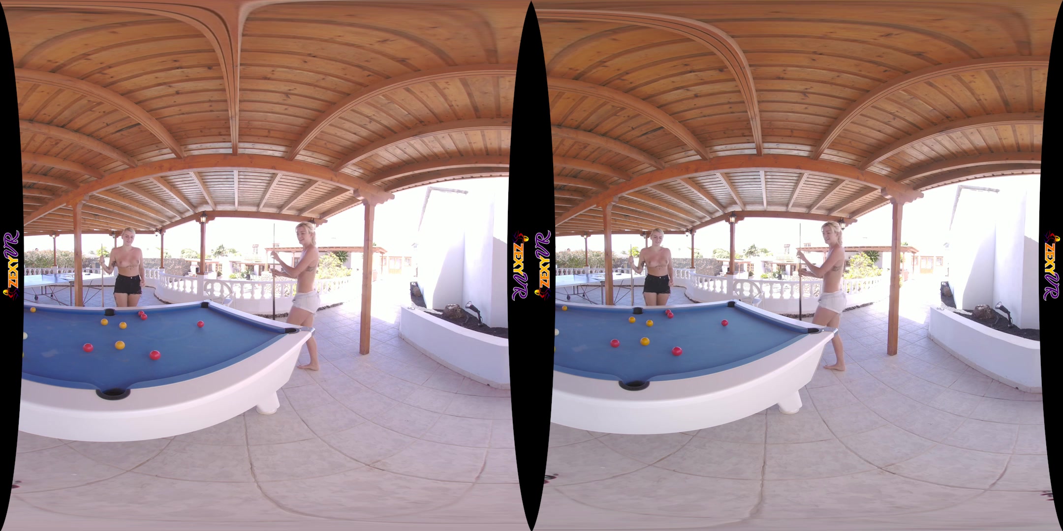 Topless Pool featuring Chloe, Marie - ZexyVR