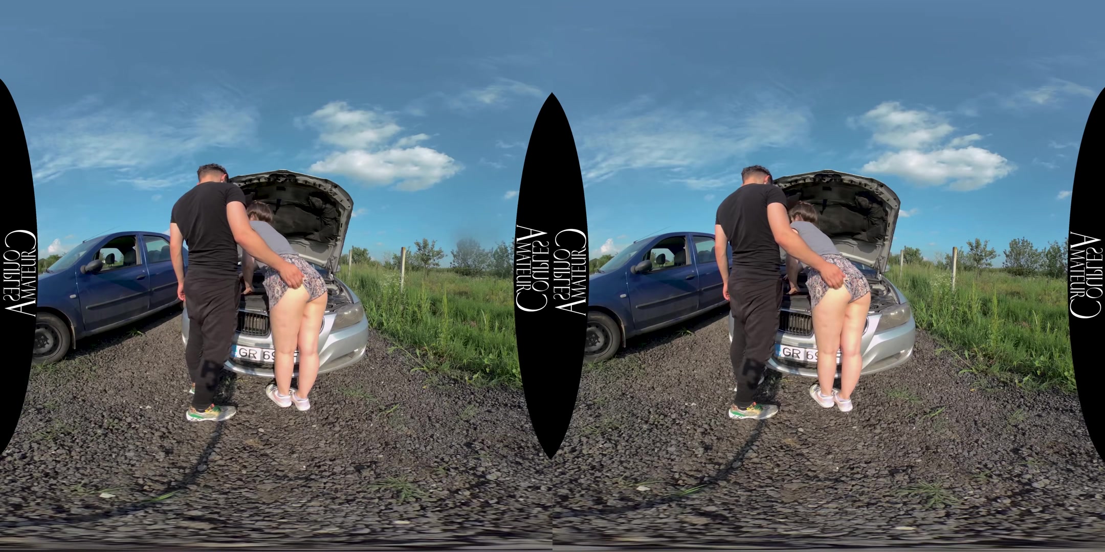 Fix my car and Fuck my pussy - AmateurCouplesVR