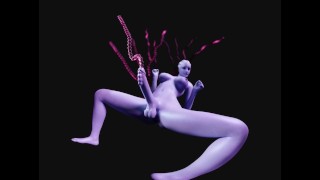 Futa Liara urethra insertion 4K VR [Animation by Likkezg]