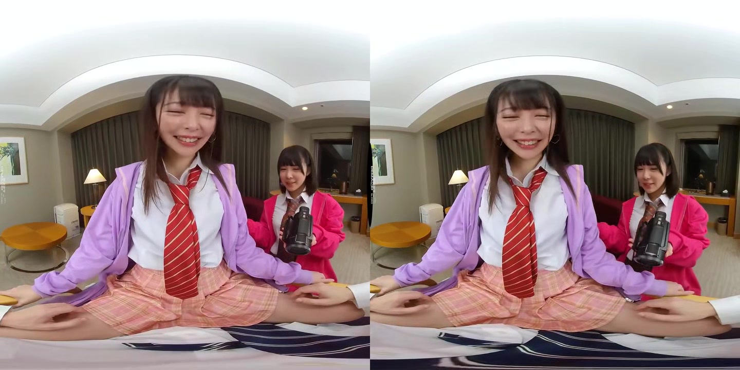 Hinako Mori and Nanami Yokomiya in Bitch Schoolgirls Squirt for the Camera in a Reverse Threesome - SodCreate