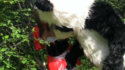 cutie engulfing biggest rod in the woods toy bear