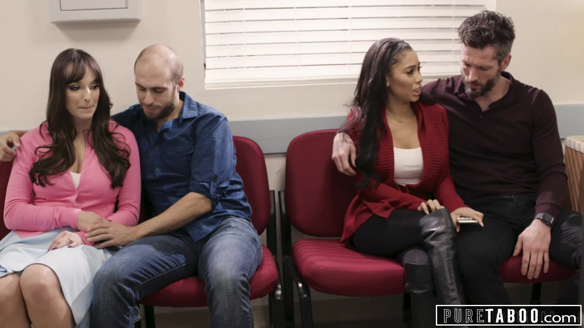 PURE TABOO Nympho Lexi Luna Cheats On Husband Under His Nose With A Double Creampie - 1
