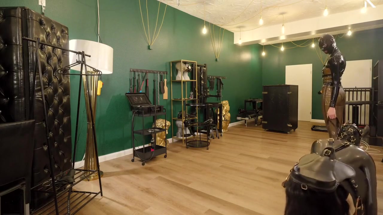 Rubber Pony Play: The Foal Got Saddled Up And Milked By A Milking Machine