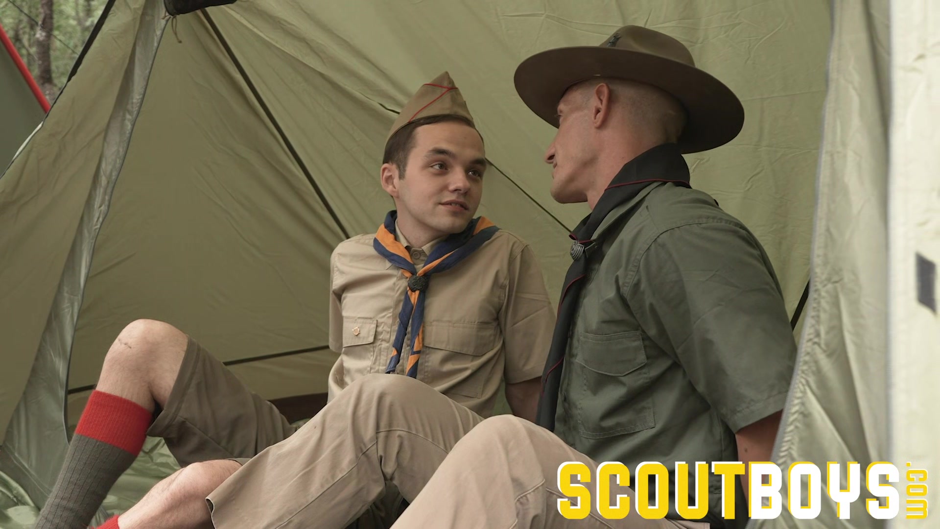 Twink Scout Barebacked By Step daddy Outdoor