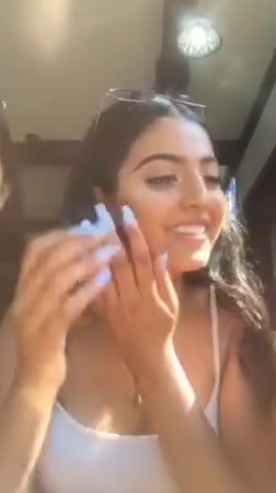 Indian girl talking on livestream