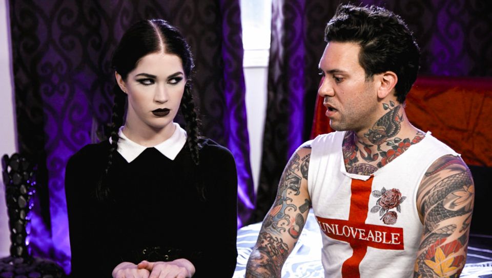 Evelyn Claire & Small Hands in Very Adult Wednesday Addams - Evelyn Claire, Scene #01 - BurningAngel