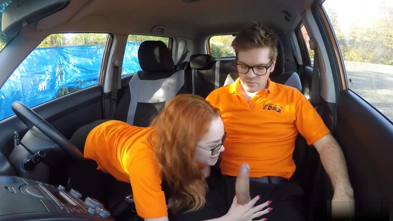 Redhead teen 18+ Ella Hughes Drilled By Her Driving Instructor