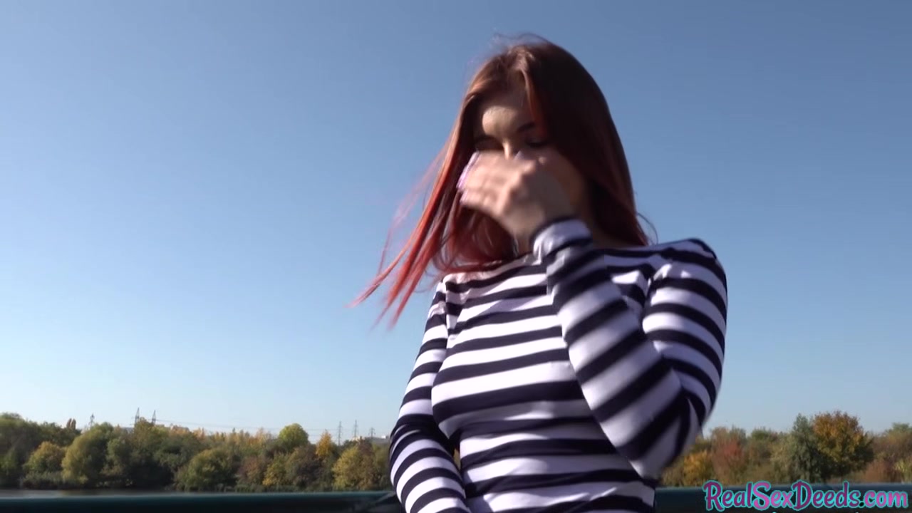 Redhead euro cockriding pov dick outdoors in couple