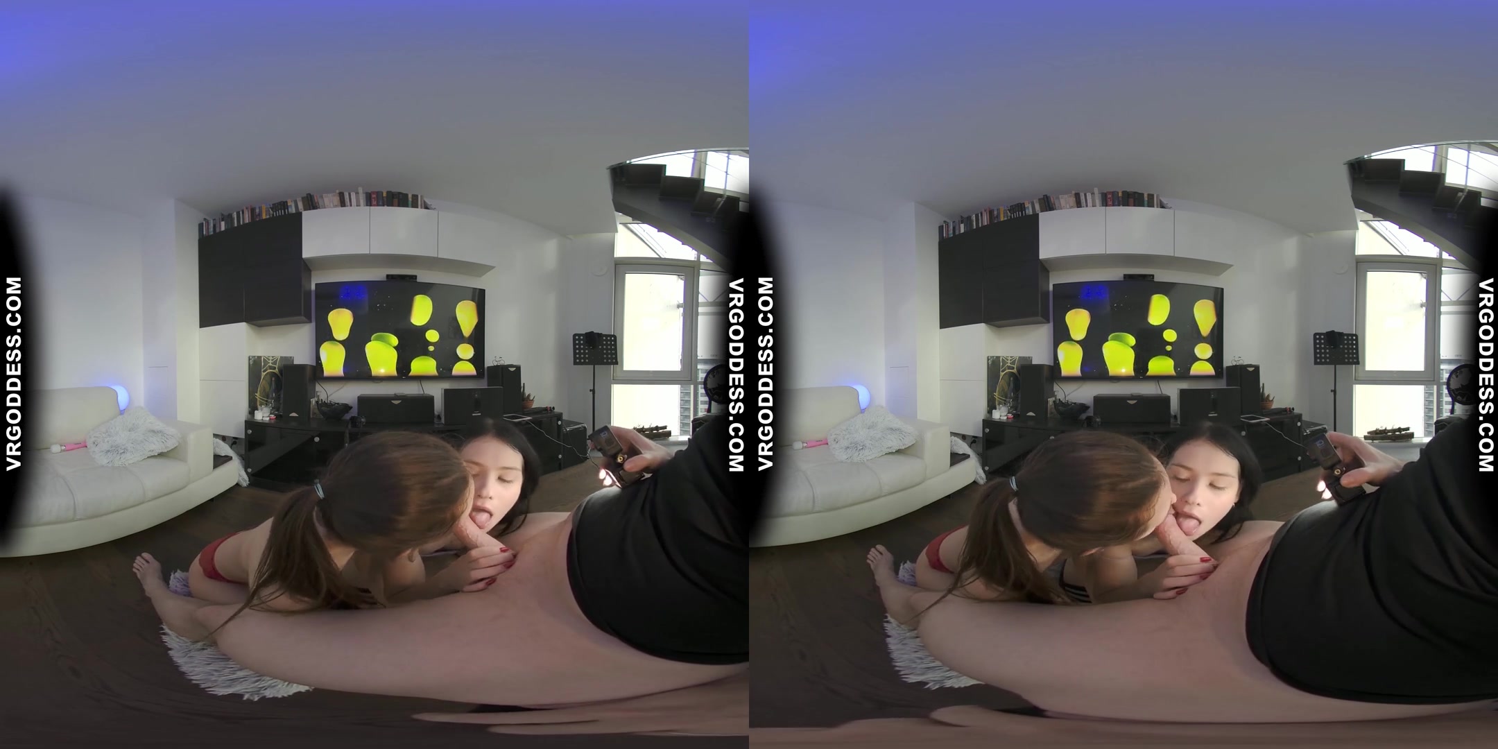 Double Blowjob Between The Scenes From Gorgeous Cumplaying Girls Matty And Rebeka Ruby