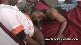 Black dude paying his debt with his ass