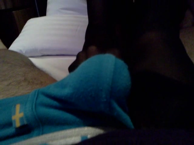 My lovely girlfriend foot-playing with my dick before sucking it