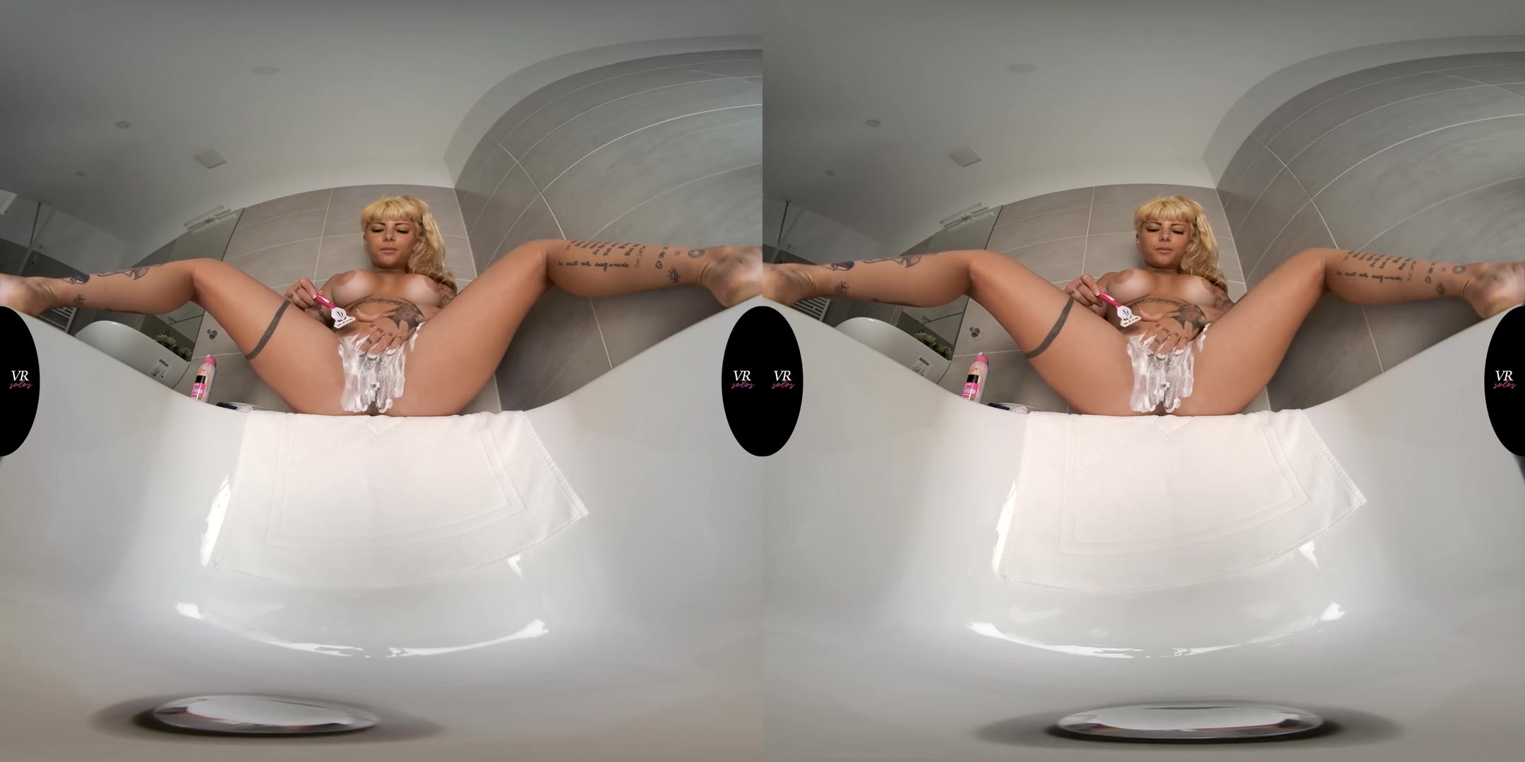 Katerina Kalista - Shaving; Busty Blonde Amateur Pussy Shaving Fetish