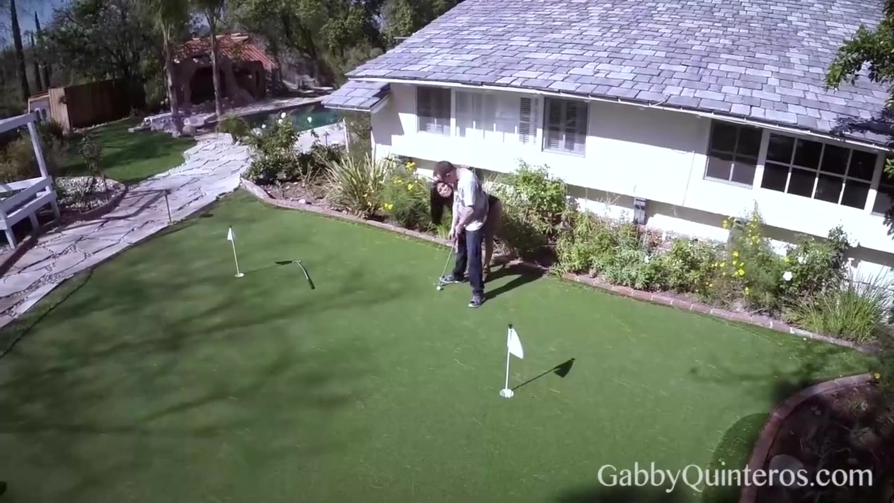 Mex MILF Gabby Quinteros Gobbles her Golf Instructors Cock