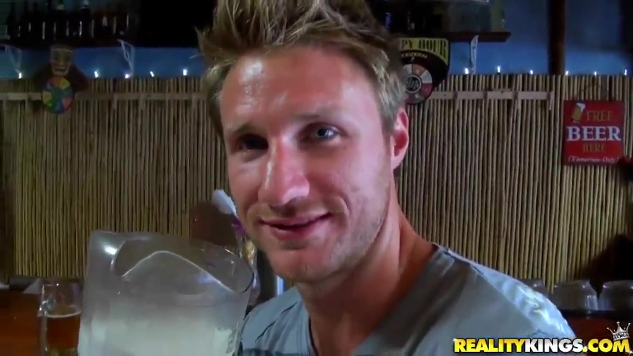 Blonde milf finds her happiness in the local beer pub with young guy