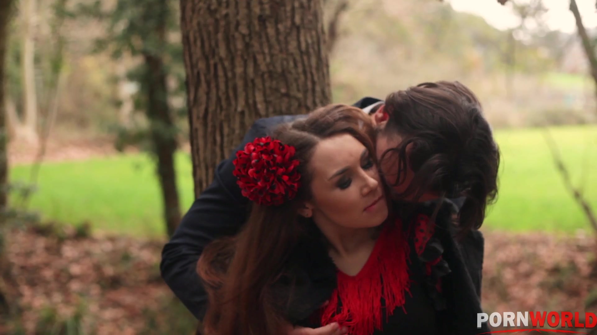 Fiery Hardcore in The Woods: Flamenco Dancer Needs Cock - PornWorld