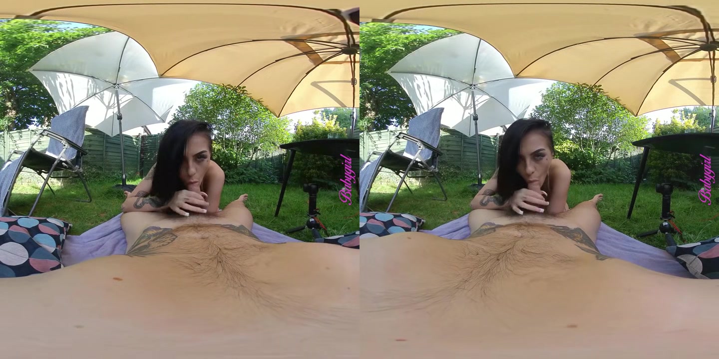 British 19 yo Teen Stripper Rides Dick In The Backyard - perVRt