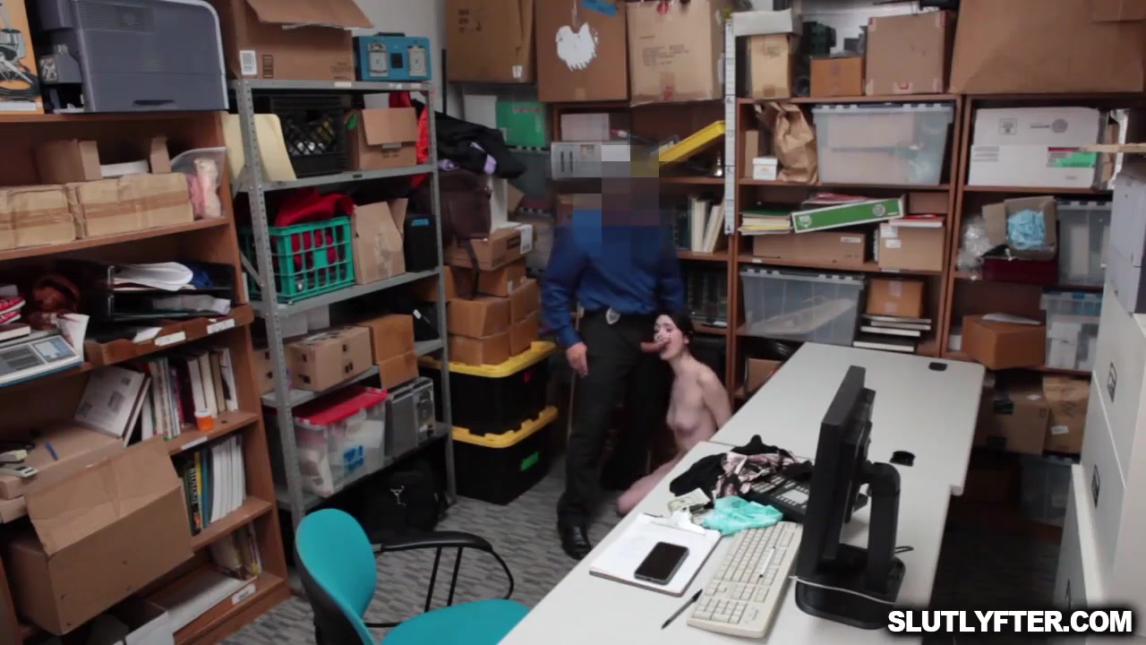 Ivy Aurora Swallows The Officers Fat Cock