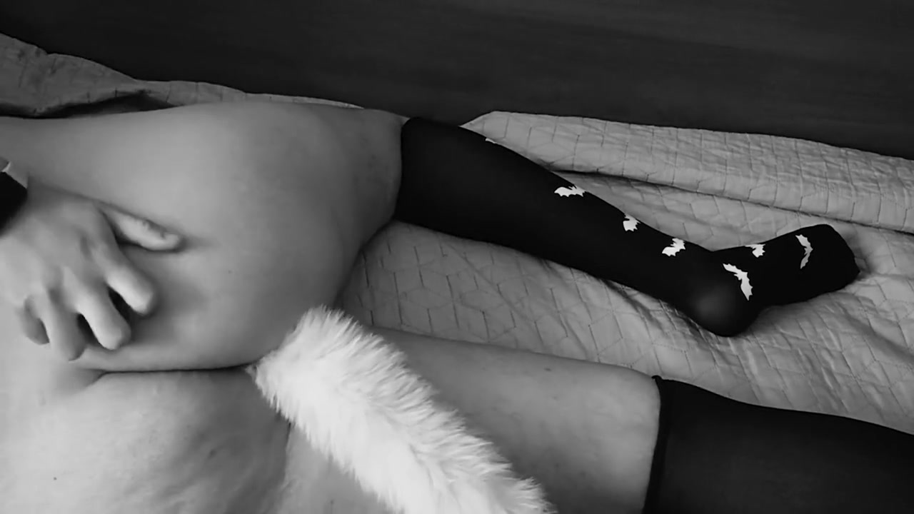 Cutie In Stockings Cumming While Fingering Himself
