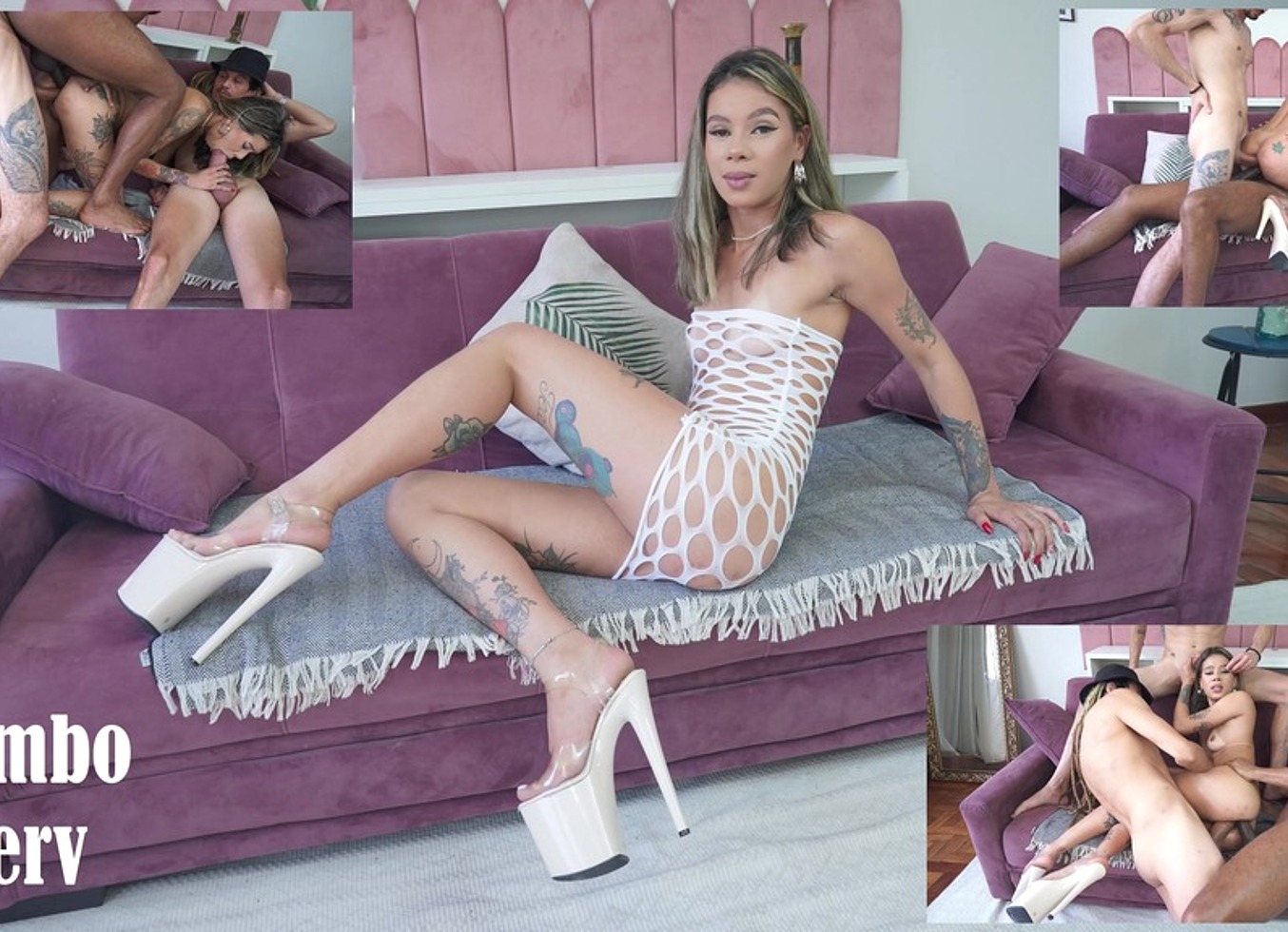 Bea Cherry, Horny Slim Brazilian, First Ever Double Anal Fuck