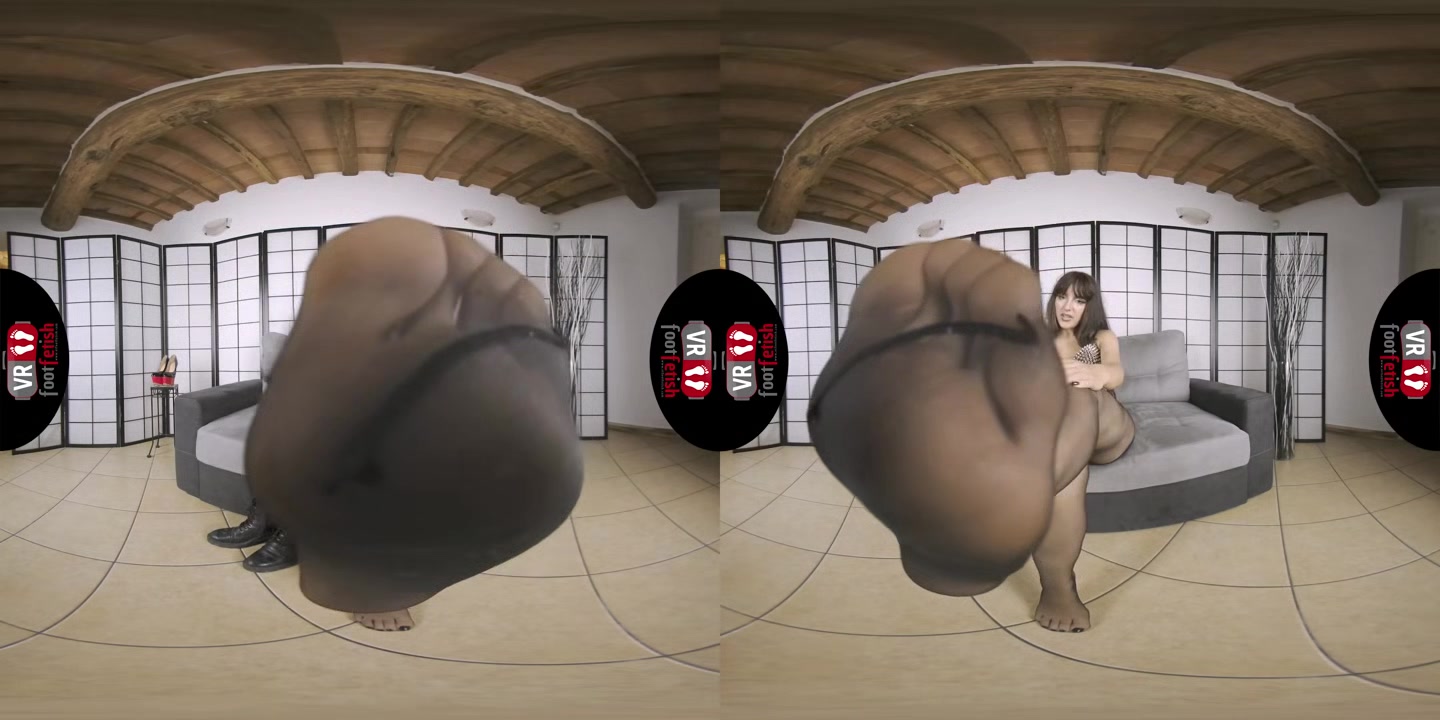 Sexy Mistress Kiki Shoves Her Hot Boots, High Heels, And Pantyhose In Your Face In VR - VRFootFetish