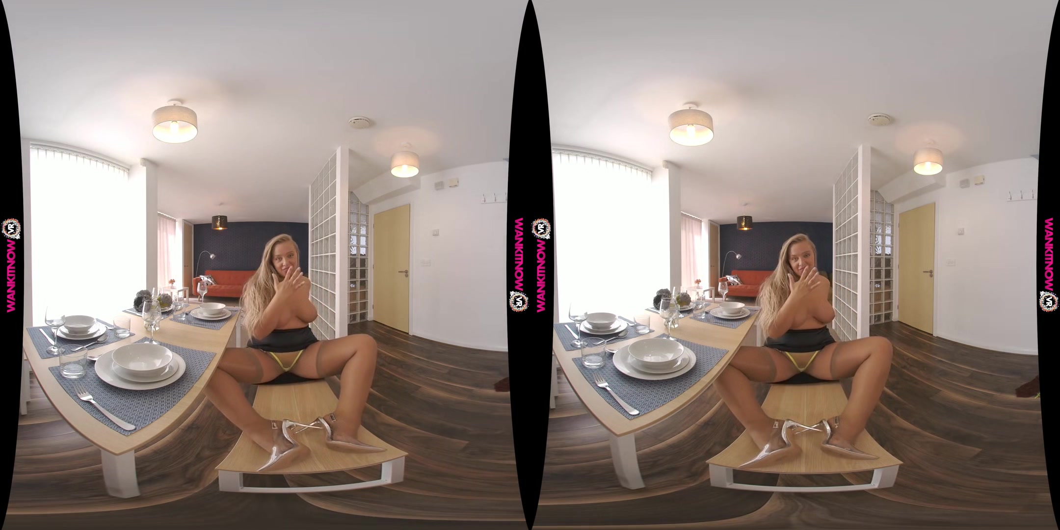 First Date - Big Tit Blonde BBW Striptease - SexLikeReal