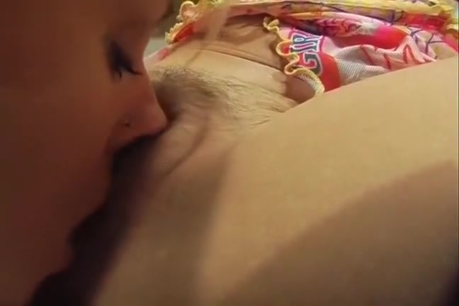 Blonde lesbian girls lick each others pussy