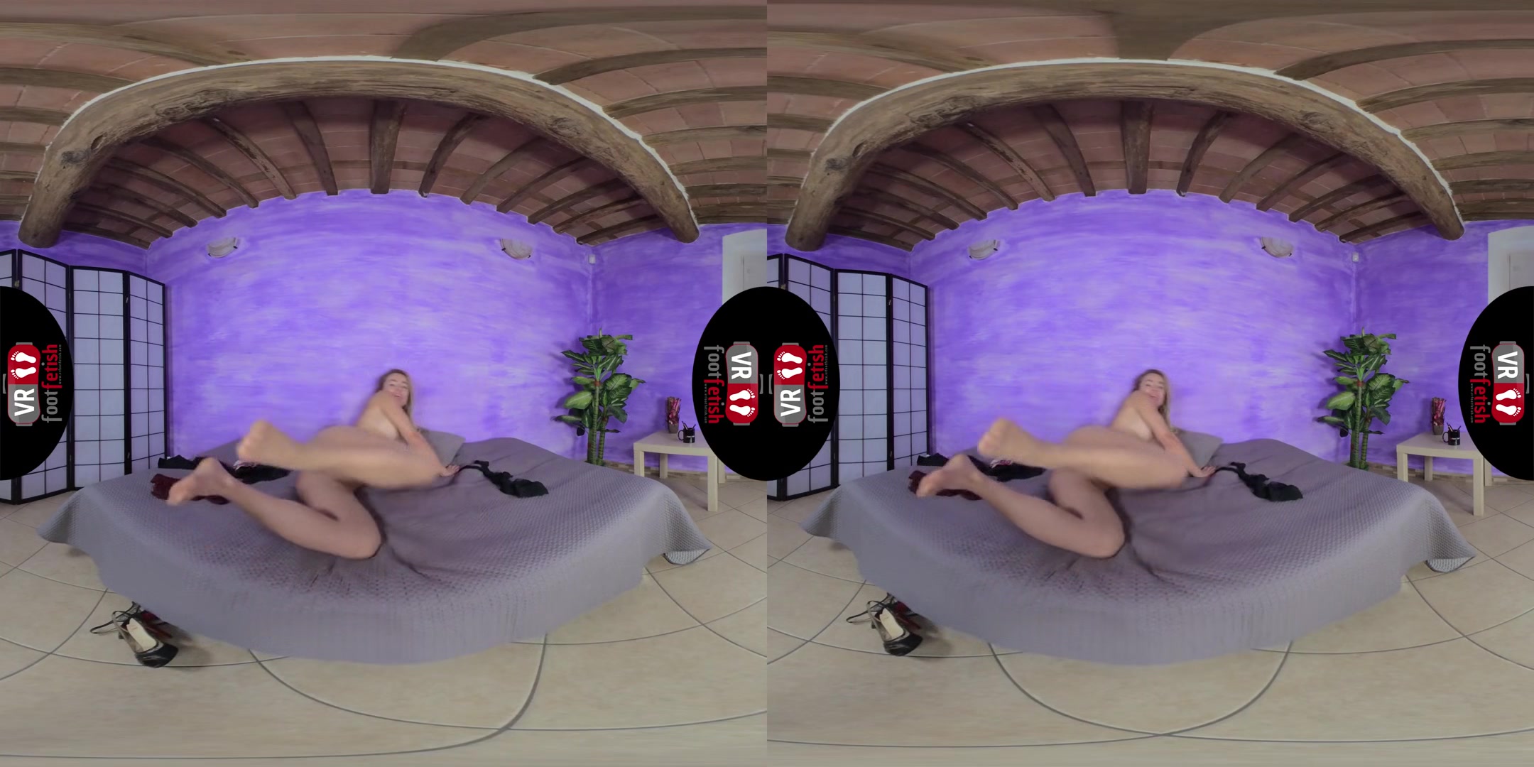 Blonde Bombshell Pamela Strong Tries On Different Pairs Of Nylons - Leg and Foot Fetish 3D Porn