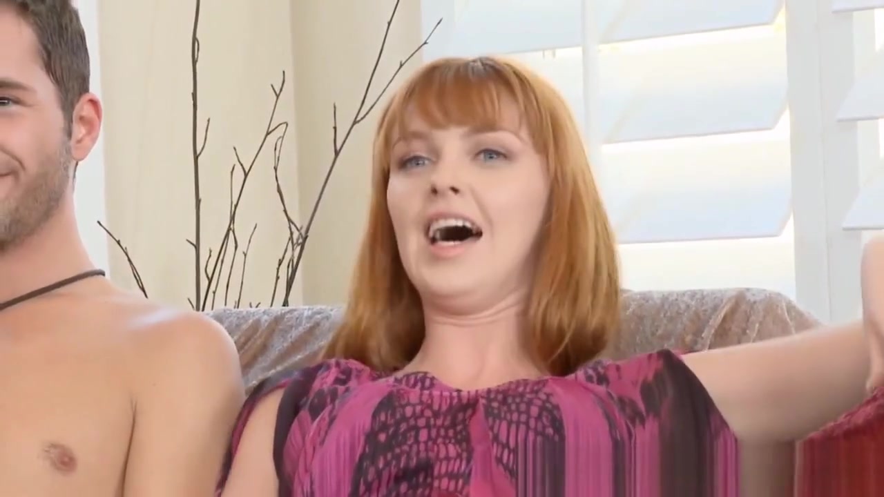 Real ginger amateur in threeway with hairy pussy