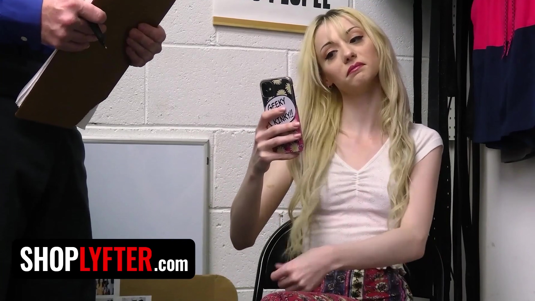 Cecelia Taylor - Pretty Blonde Suspect Detained For Strip Search In The Backroom