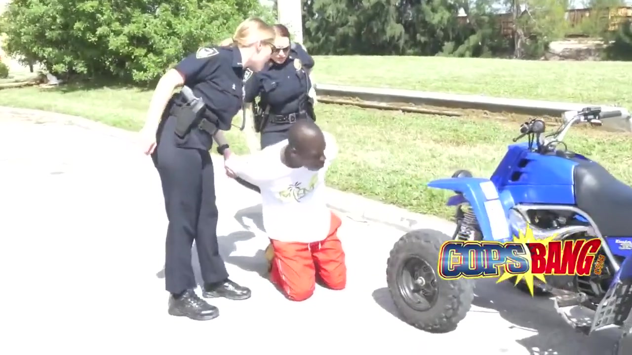 Black Dude Pounding Two Hot Cops