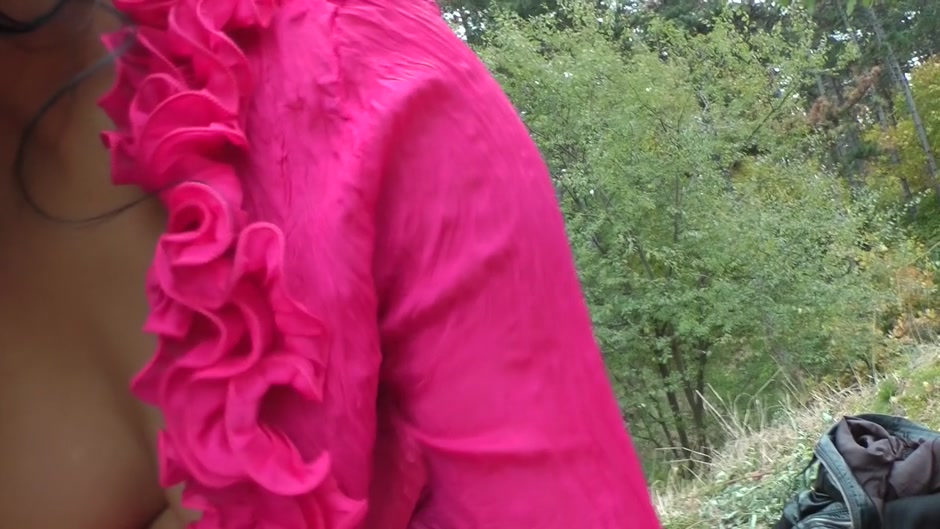 Hot slut sucks and fucks in the outdoors