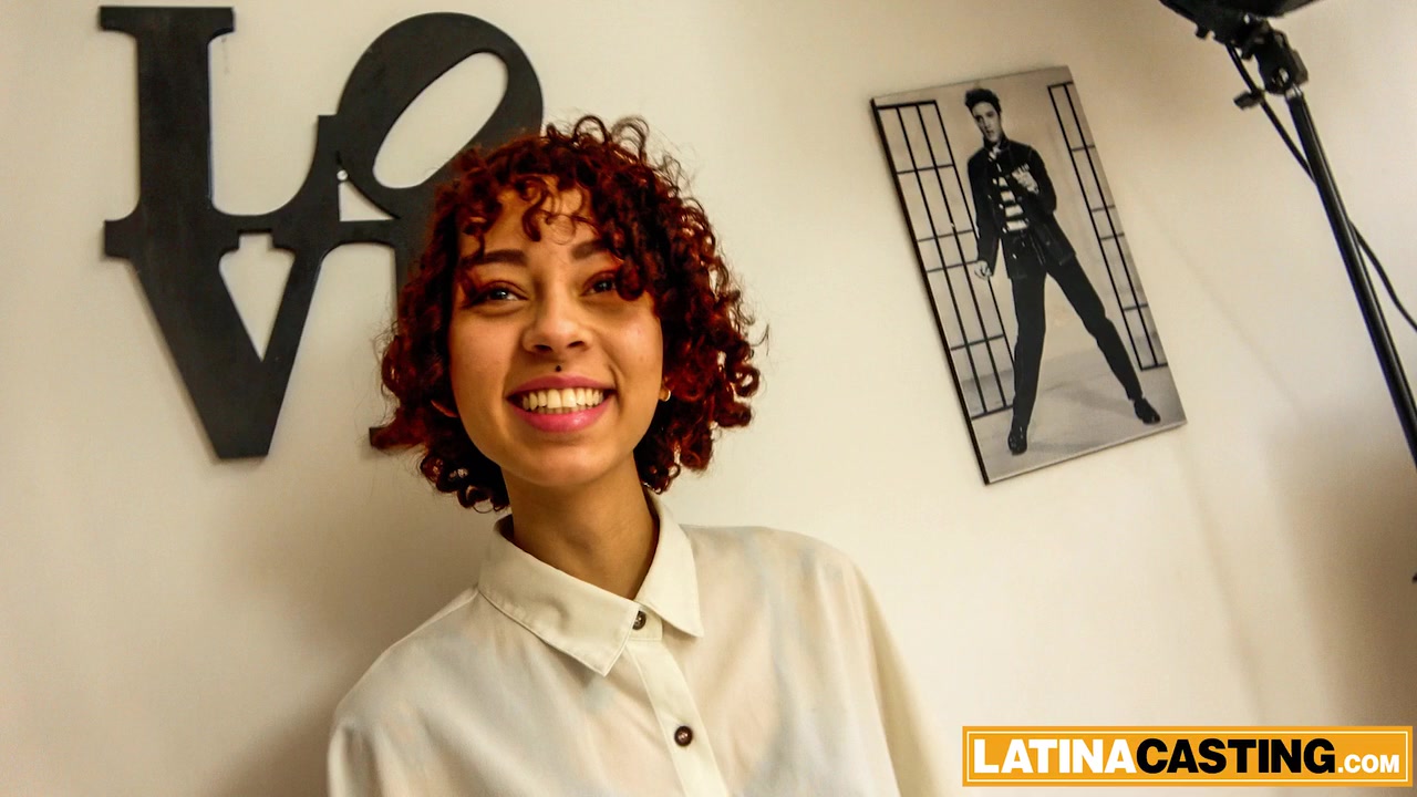 Curly Redhead Latina Exited For First Anal Casting Cumshot