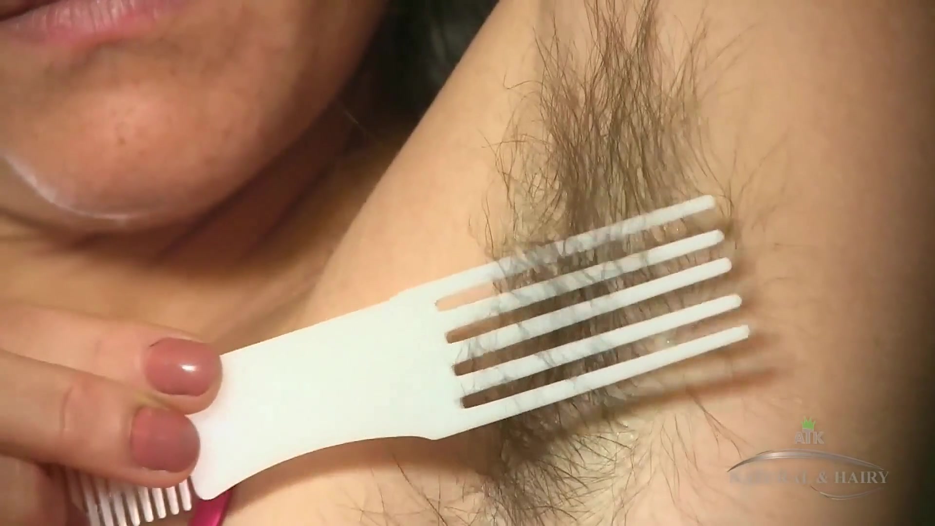 Katie Plays With Her Hairy Pussy.