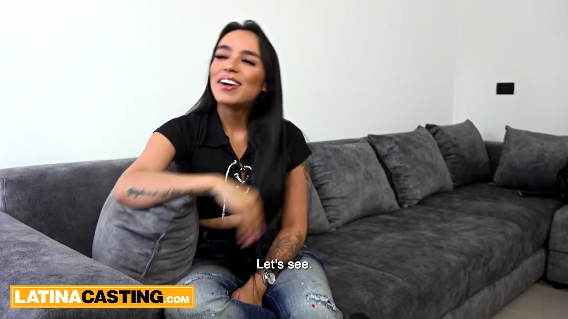 Latina Casting - Sexy Skilled Lingerie Model Hired For Exceptional Blowjob