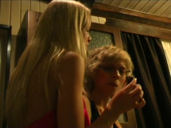 Dilettante sex party with tongue and toy in golden-haired.s love tunnel