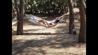 The voyeurs fucks a turist in the pines