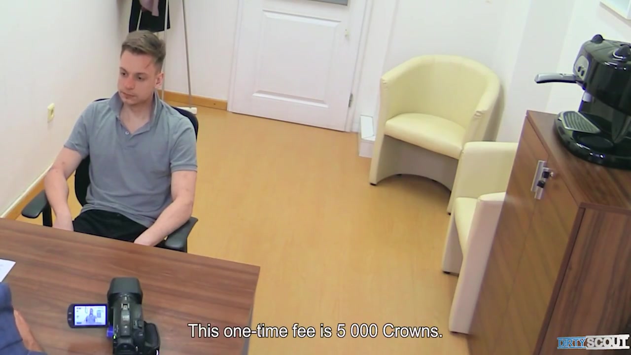 In The Interview He Drops His Clothes On The Floor And Surprises Him With His Huge Boner