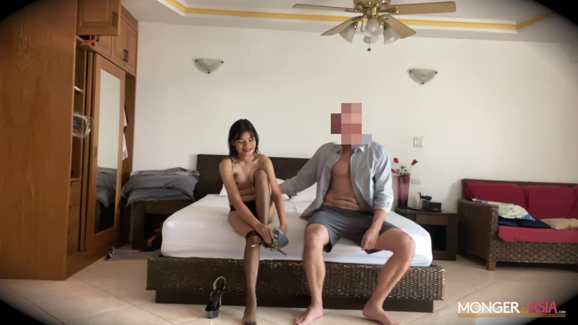 Petite gogo dancer comes back to get creampied again