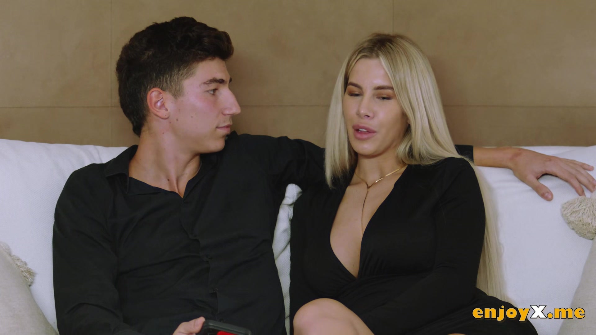 Busty Emma in black sundress, 4k footage of her riding cock, creampie, cumshot - whore enjoys XXX!
