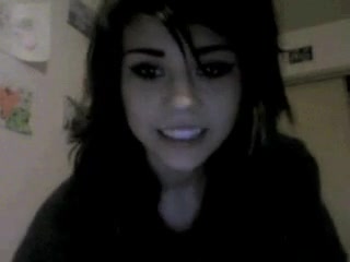 Cute dark-haired chick trying out her new sex toy