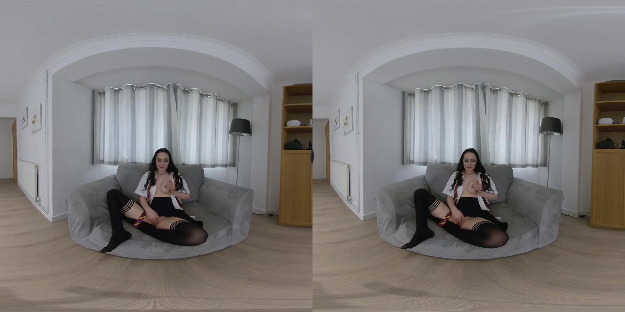 Home From College - Cute Brunette Solo - SexLikeReal