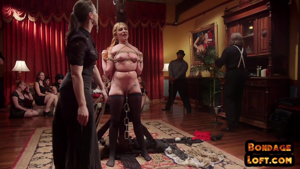 Sub BDSM MILFS n babes public anal n whipping with toying