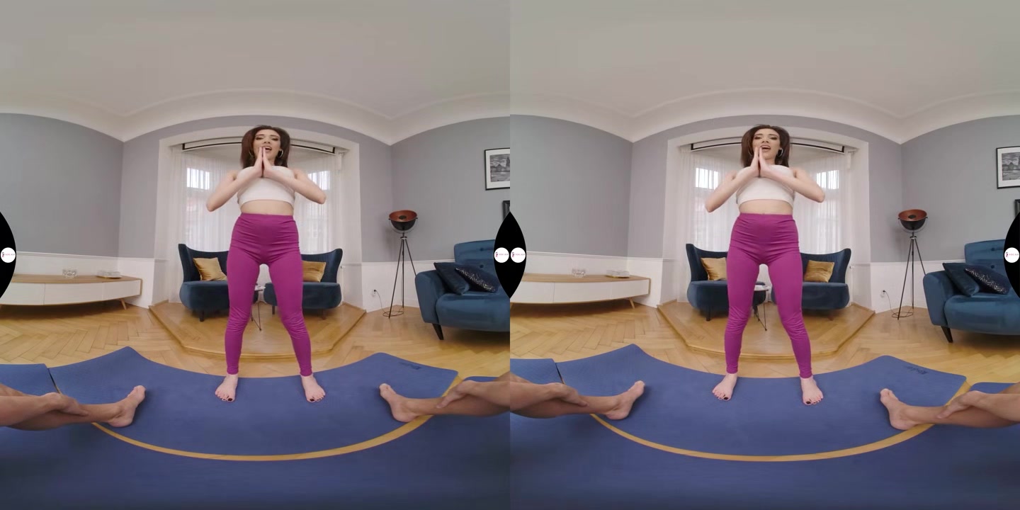 Sexy Latina gets Horny During Yoga Training - YogaVR