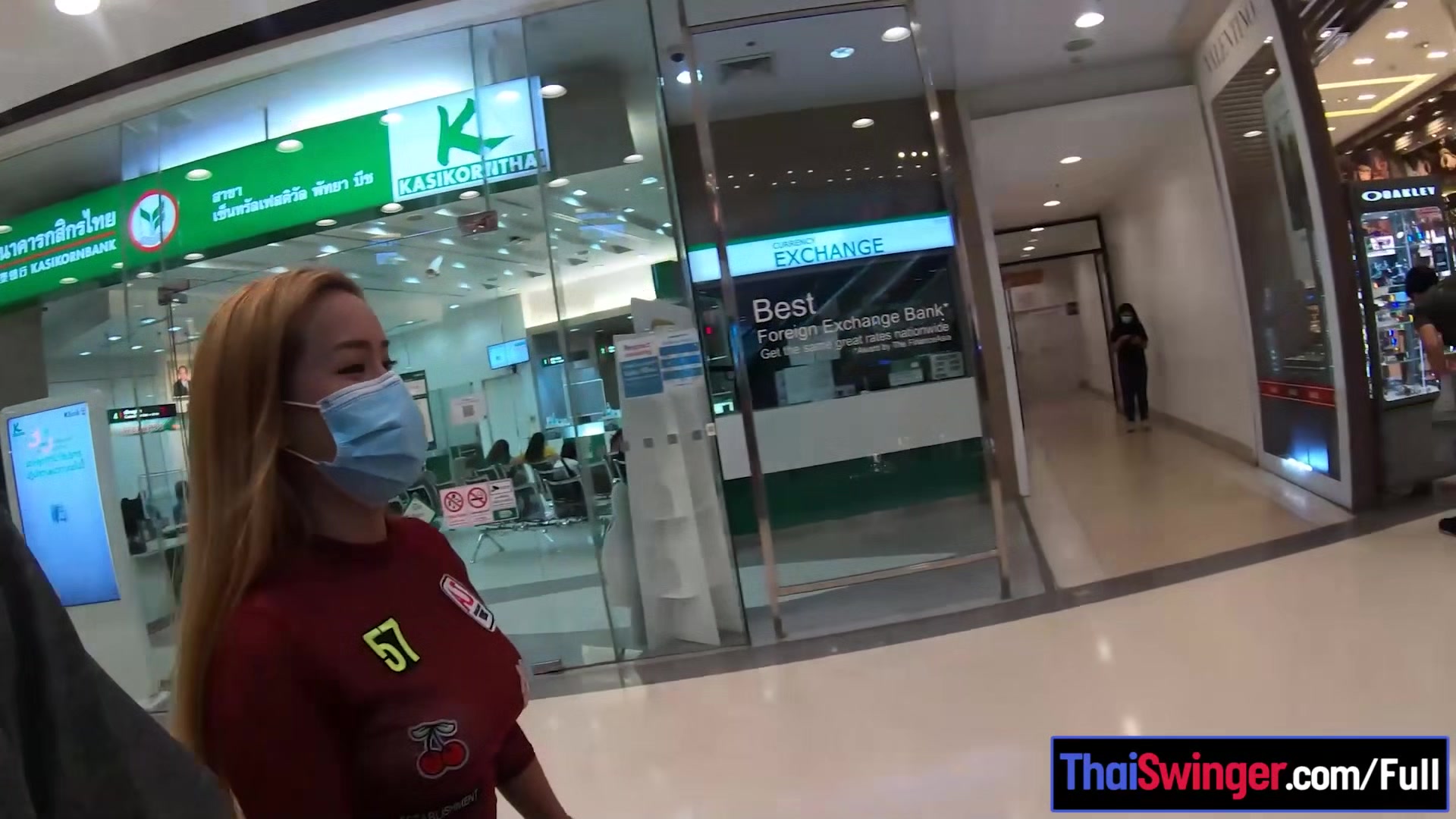 Big tits and ass Thai MILF girlfriend sex at home after a visit to the mall