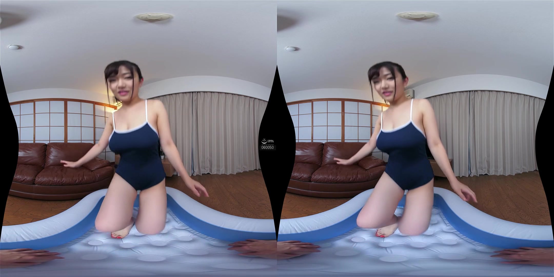 Intense Sex with a Girl Who Can't Fit in a School Swimsuit - Asian Schoolgirl with Big Tits Hardcore