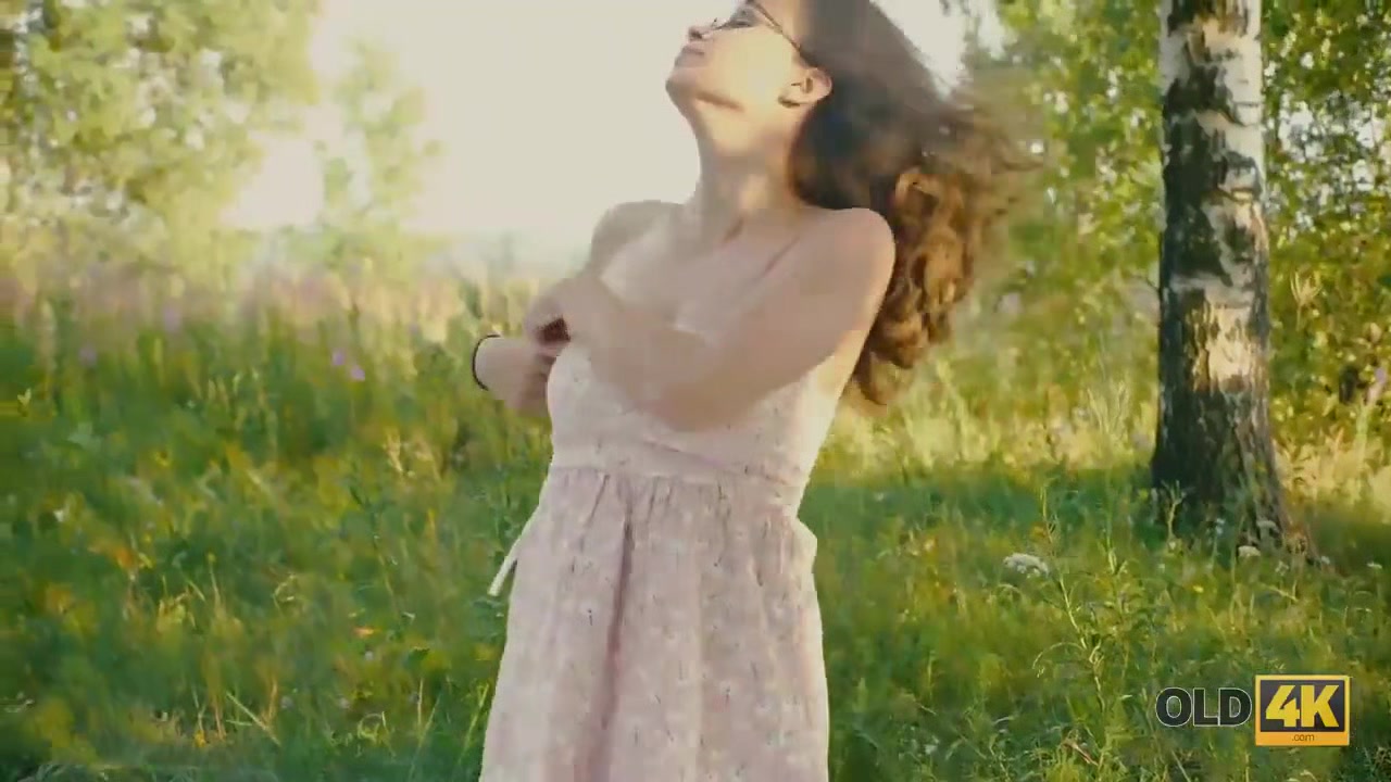 OLD4K. Tight twat of brilliant redhead is penetrated by senior