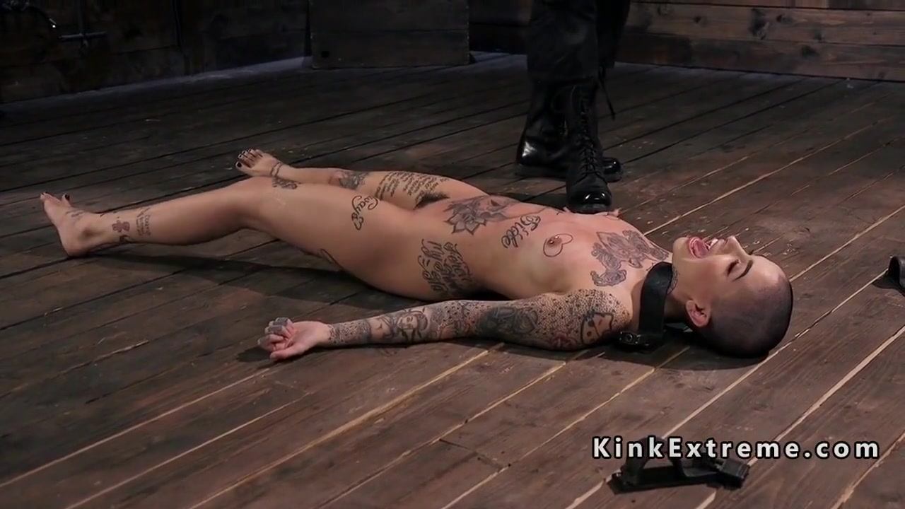Trimmed Head Alt Slave Gets Bondage