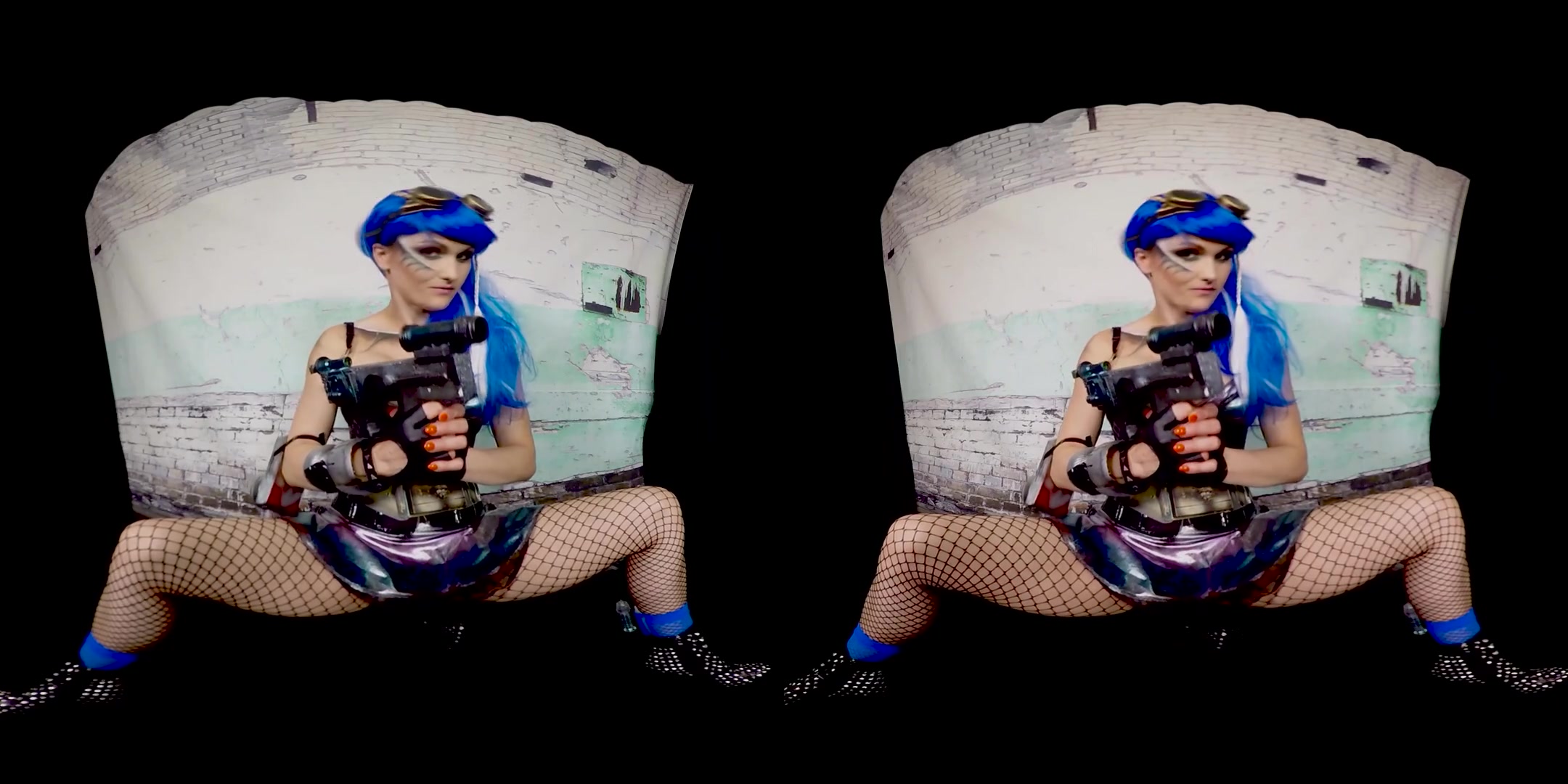 397 - Barbara Bieber; Cosplay Solo Blue Hair Babe